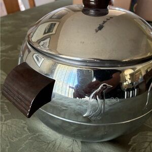 Stainless Steel 1940-50s Penguin Ice Bucket